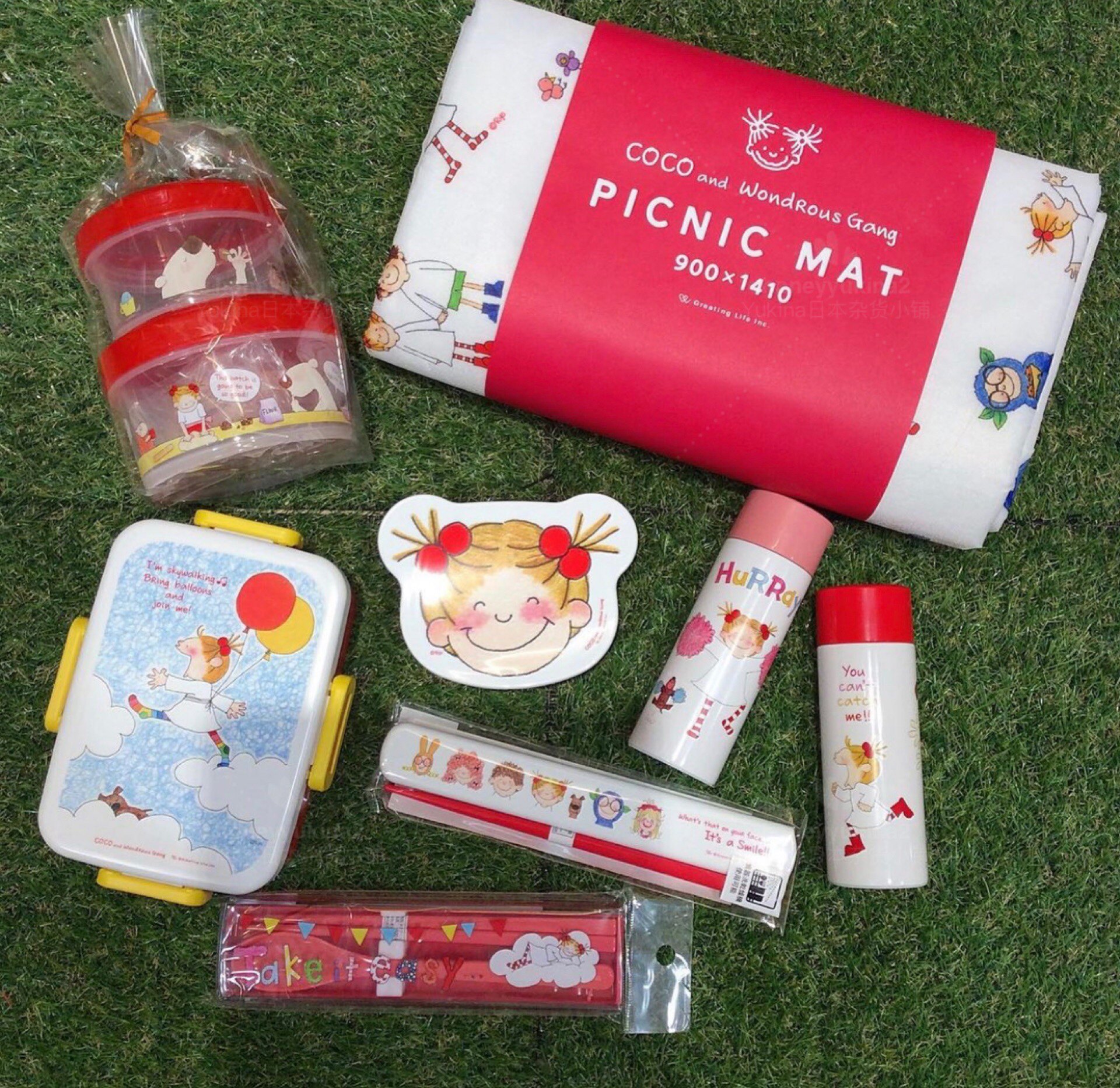 Japan COCO Sauce Lunchbox Cutlery Cutlery Cutlery Mark Cup Water Cup Insulated Pot One Cup Cutlery Lunch Box Handkerpa-Taobao