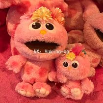 Japan USJ Universal Studios Sesame Street Pink flower Moppy plush bag hanging key hanging