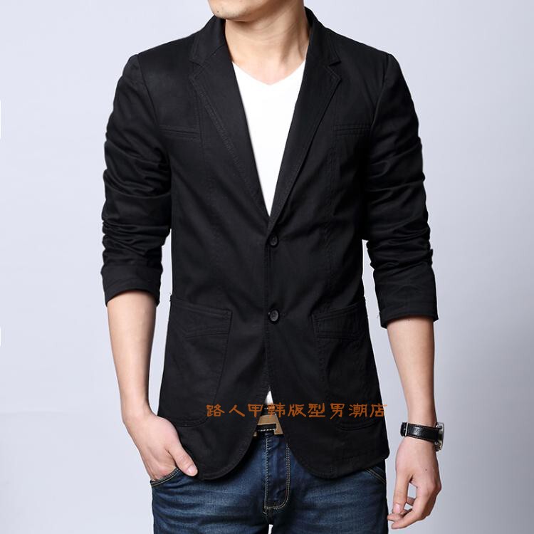 Solid Color Small Suit 2026 Spring and Autumn Men's Suit Korean Style Slim Fit Large Size Single Suit Casual Top Jacket