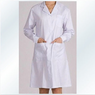 Medical white coat long sleeves doctors to take medical practitioners to take medicine to repair pharmacy beauty salon work suit