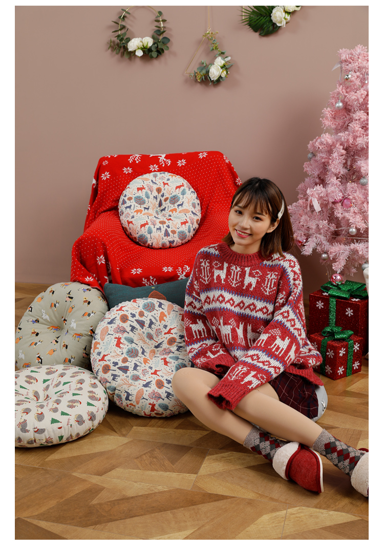 Futon phim hoạt hình đệm vải nước Mỹ nhà Nhật phong cách đệm đơn giản đệm thiền thiền mat tươi đệm - Ghế đệm / đệm Sofa nệm ngồi ghế gỗ