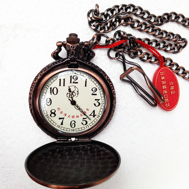 Nostalgic Mao Zedong Necklace Retro Pocket Watch Red Collection Chairman Mao Like Souvenir Accessories Jewelry