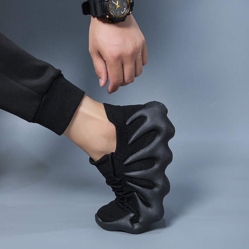 Men's Shoes, New Casual Sports Shoes, Fly-Woven Volcanic Sole Breathable Mesh Shoes, Men's Running Shoes, Octopus Sock Shoes