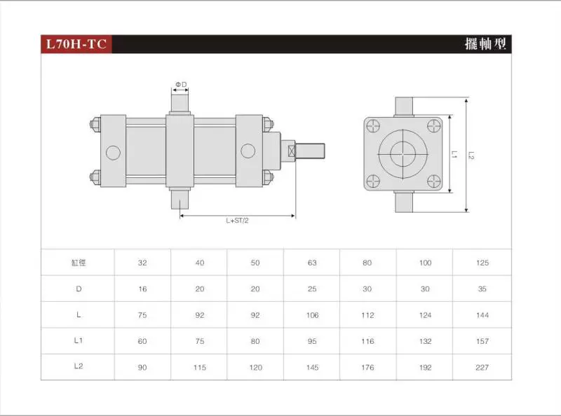 xi lanh thủy lực giá bán Xi lanh khuôn thanh giằng nhẹ MOB32/40/50/63 kích thước xi lanh thủy lực có thể điều chỉnh nhiệm vụ nặng nề 14 MPa đôi tai xilanh thủy lực 2 chiều ben dầu thủy lực