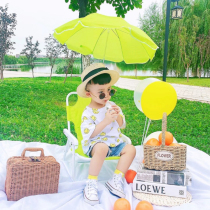 ins Korea sunscreen childrens beach chair baby photo outing picnic leisure chair folding stool portable