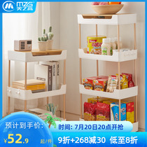 Beauty High Living Room Small Cart Zero Eating Bedroom Floor Shelf Bedroom Bedside Storage Rack Multilayer