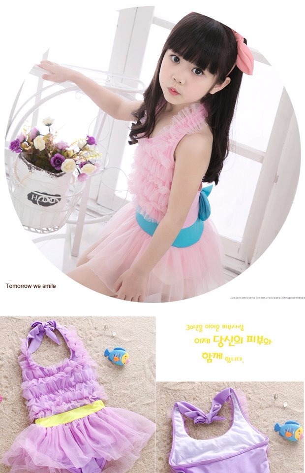 Đồ bơi cho bé gái Đồ bơi dễ thương Xiêm Bộ bikini Công chúa Ren Váy ren Cô gái lớn, vừa và nhỏ quần bơi cho bé trai