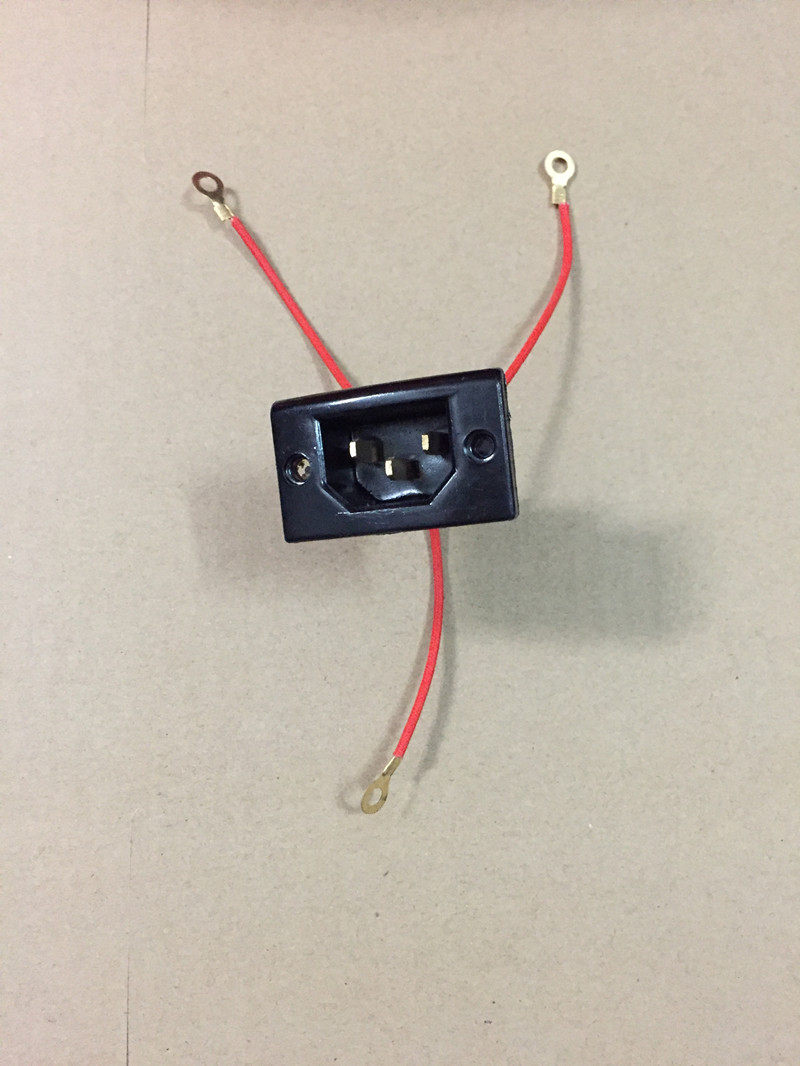 Electric frying pan multi-purpose pot electric pot three-hole socket wiring socket copper foot bakelite socket with wire socket