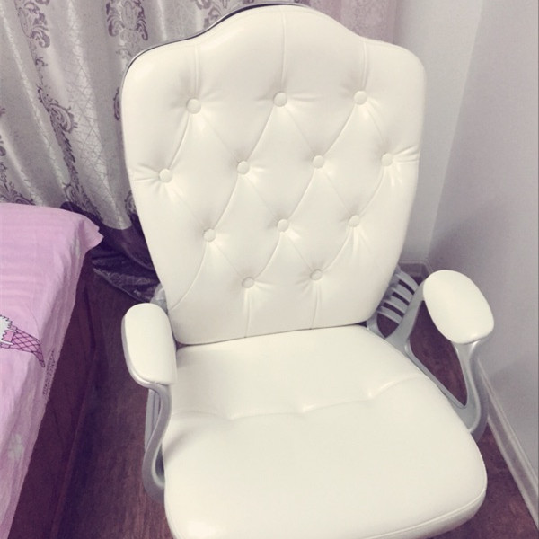 Special offer European-style comfortable leather chair home office pulley lift chair anchor pink beige live computer chair