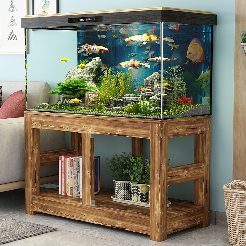 Solid Wood Fish Tank Bottom Cabinet Chassis Base Pine Grass Tank