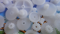 Plastic gear module M0 5 Toy reduction gear package Variable speed crown gear worm gear Plastic accessories