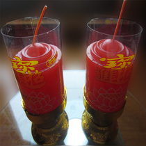1-day windproof smokeless candle 1-day butter bucket candle red incense candle winter solstice and Qingming popularity