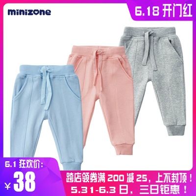 Children Pants Spring Autumn Boy Girl Girl Baby Casual Sports Pants Sweatpants Outside Long Pants Warm Woolen Sweatpants
