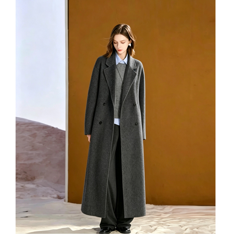 Tall Women's Extra-Long Double-Sided Cashmere Coat, Ankle-Length, High-End 175cm Extended Size, Large Woolen Overcoat Tall Women's Extra-Long Double-Sided Cashmere Coat, Ankle-Length, High-End 175cm Extended Size, Large Woolen Overcoat