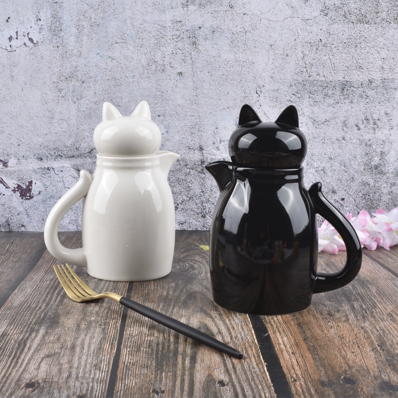 Mèo phim hoạt hình bình sữa gốm sứ cốc sữa cà phê cốc sữa nhỏ Nhật Bản bình sữa sữa xi lanh sữa nhà cốc có nắp - Cà phê