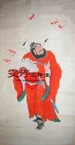 Gongbi painting character Zhong Kui White drawing background Feng Shui painting Flower and bird painting Four-foot painting Chinese painting Calligraphy and painting homework painting*