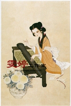 Gongbi painting White sketch manuscript White sketch Flower and bird painting Lady figure Character painting Painting industry calligraphy