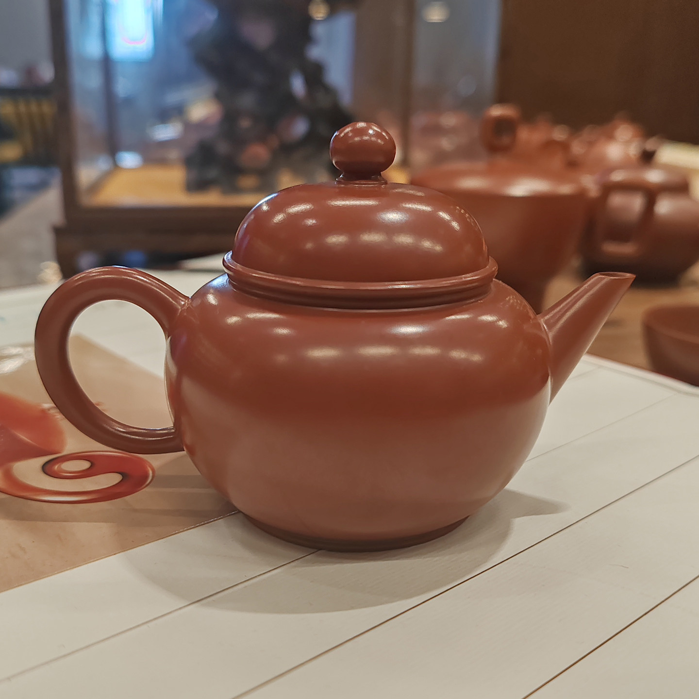 潮州朱泥手工茶具老安顺燕城茶壶中式复古水平壶纯手工制作-Taobao-Tmall