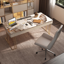 Italian light luxury Pandora rock board desk book chair combination home study design desk office computer table and chair