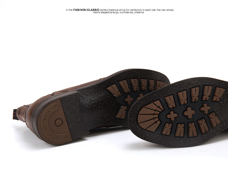 Челси сапоги 英伦复古潮流真皮做旧圆头高帮皮鞋舒适透气切尔西靴百搭马丁靴男