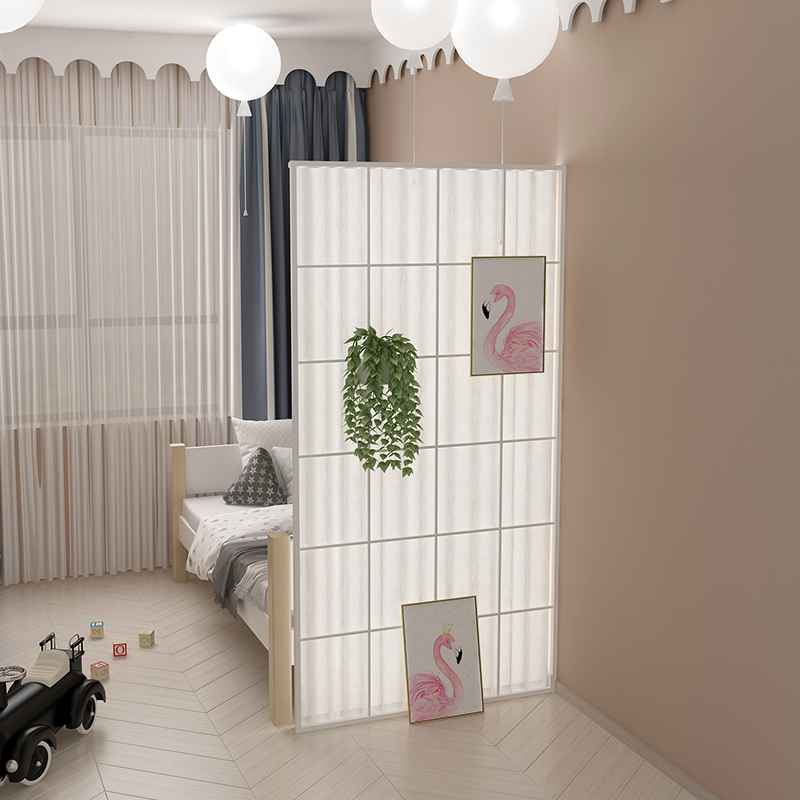 Nordic Black Frame Mesh Red Screen Partition Wall Living Room Dining Room Bedroom Dining Room Office Modern Minimalist Iron Art Decoration Genguan