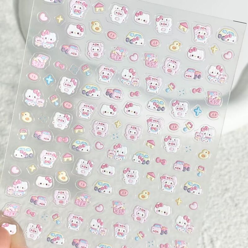Cartoon Cute Pink Pig Nose Kt Cat Nail Stickers Embossed Stereo DIY Phone Case Water Cup Ccd Nail Stickers Cartoon Cute Pink Pig Nose Kt Cat Nail Stickers Embossed Stereo DIY Phone Case Water Cup Ccd Nail Stickers