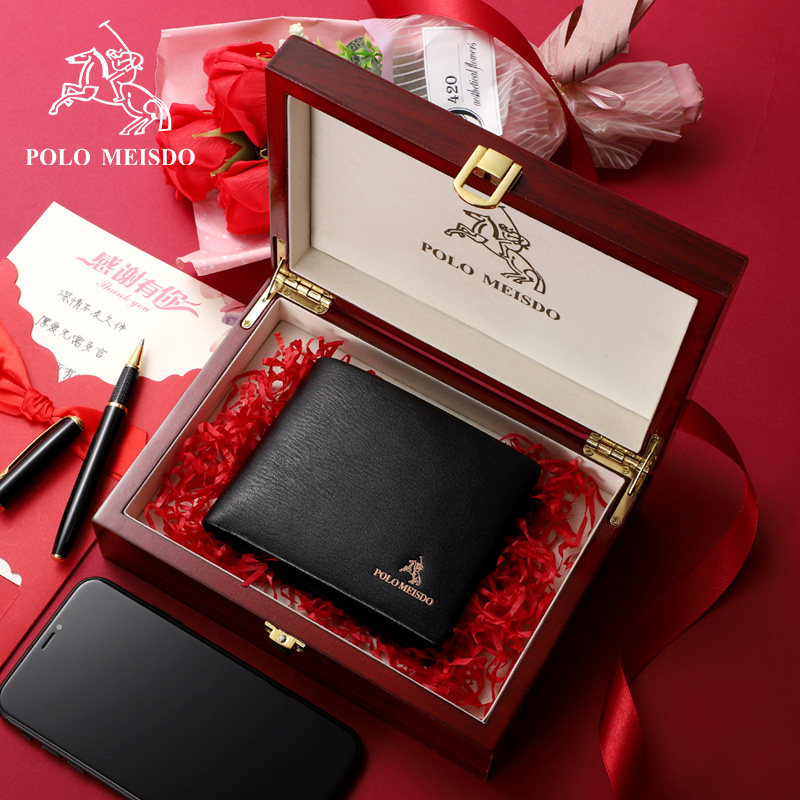 Paul men's wallet short leather 2021 new high-end luxury brand cowhide wallet men's tide wallet