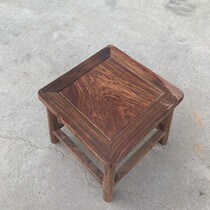 Mahogany furniture Rosewood bench small bench small stool Chinese bed tail stool Shoe stool Solid wood square stool