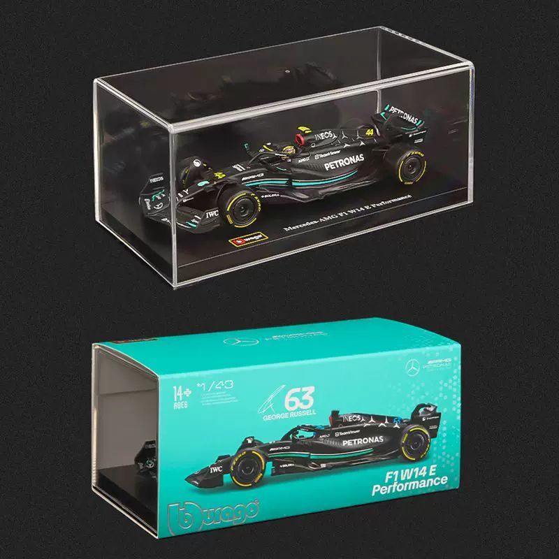 Почтовая марка 1:43 Mercedes-Benz Mercedes AMG Hamilton W14 Формула F1 модель сплавной автомобильной модели