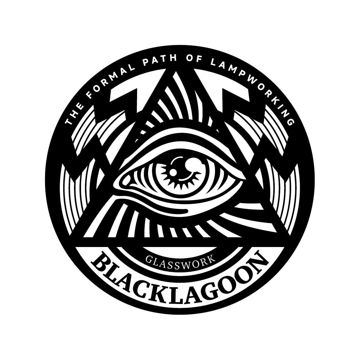 Blacklagoon黑礁玻璃实验室的LOGO