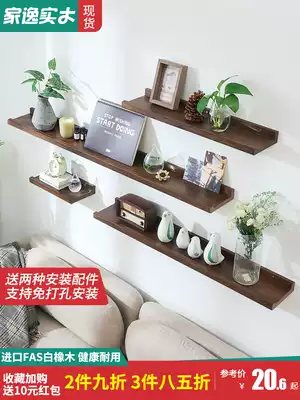 Punch-free solid wood partition wall shelf Wall Wall wall panel TV background wall partition bedroom wall board
