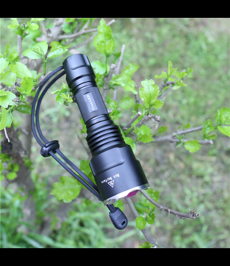 Pioneers c8 sft40 Bright Flashlight Outdoor Patrol Camping Stainless Steel Head 1700 Flow Ming