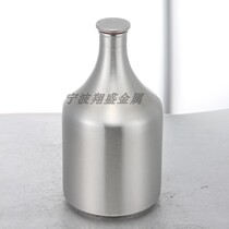 High-end white wine kettle 304 stainless steel bottle Craft white steel wine barrel Outdoor portable 2L shochu kettle beer barrel