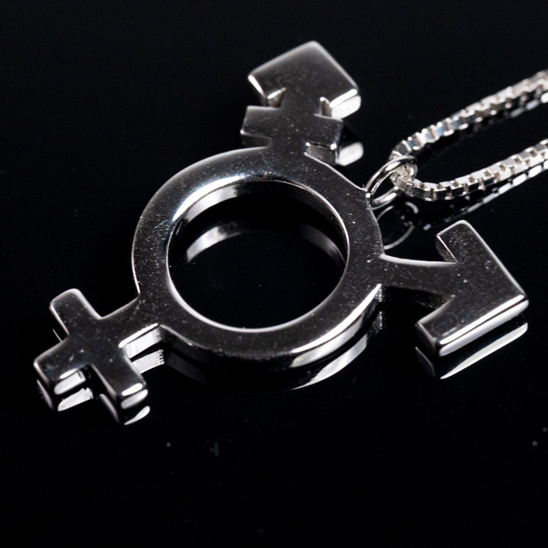 Misanthropic private dealer Trans Trans pattern S925 silver plated Pt950 white gold custom necklace temperament clavicle design