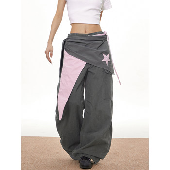 Liang mixed kimchi saturn pants american hip-hop silk scarf versatile men and women street wear-resistant casual pants overalls trendy