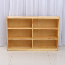 Kindergarten cabinet storage cabinet storage cabinet solid wood toy Cabinet area storage rack bookcase Montesus teaching Cabinet