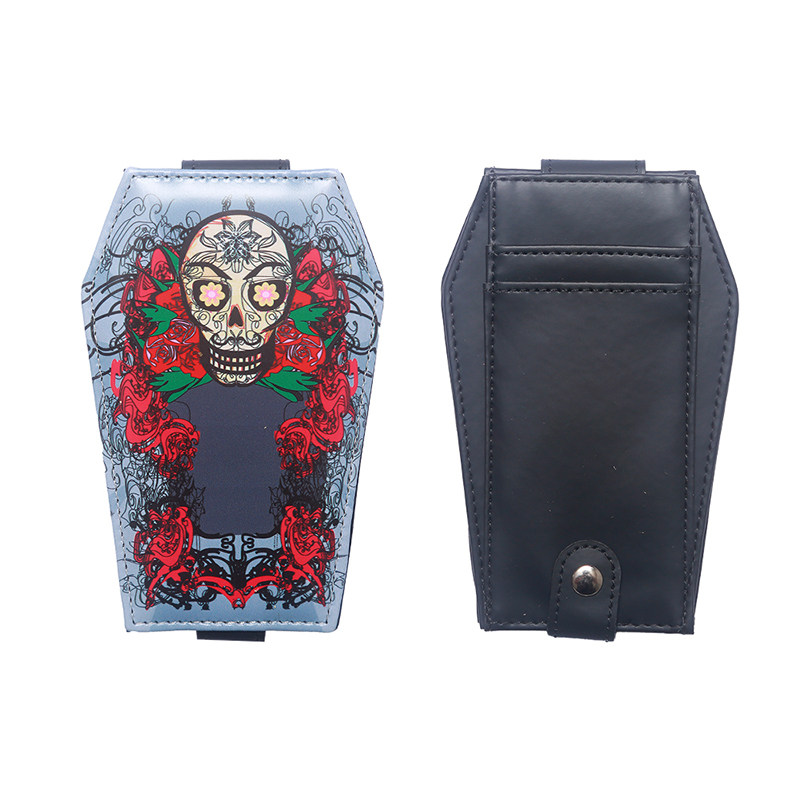 New cross-border trend: Dark Gothic skull coffin retro print card holder/sleeve