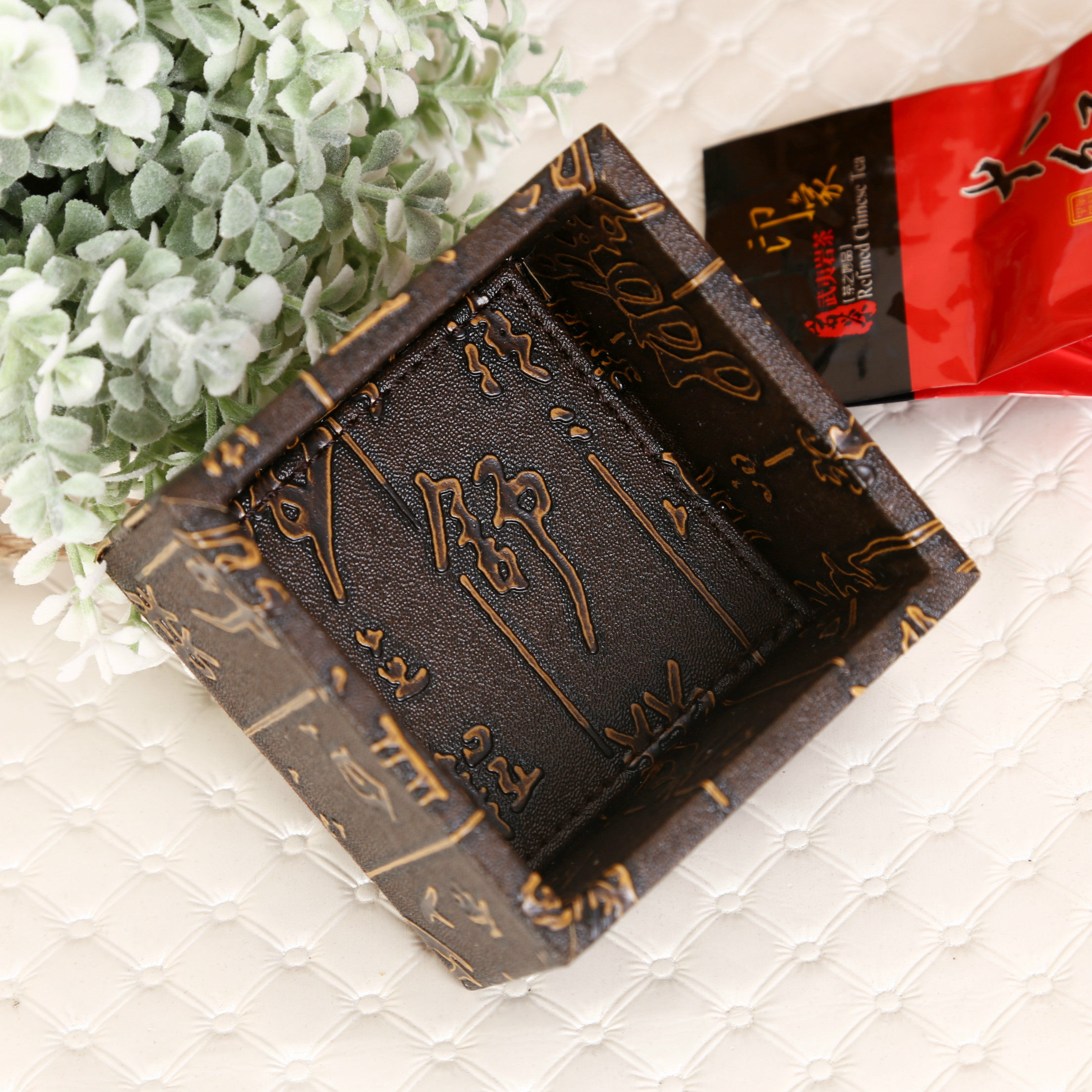 Business Guesthouse Guest Room Single G Tea Box Coffee Box Containing Box Hotel Supplies Tabletop Finishing Tea Bag box