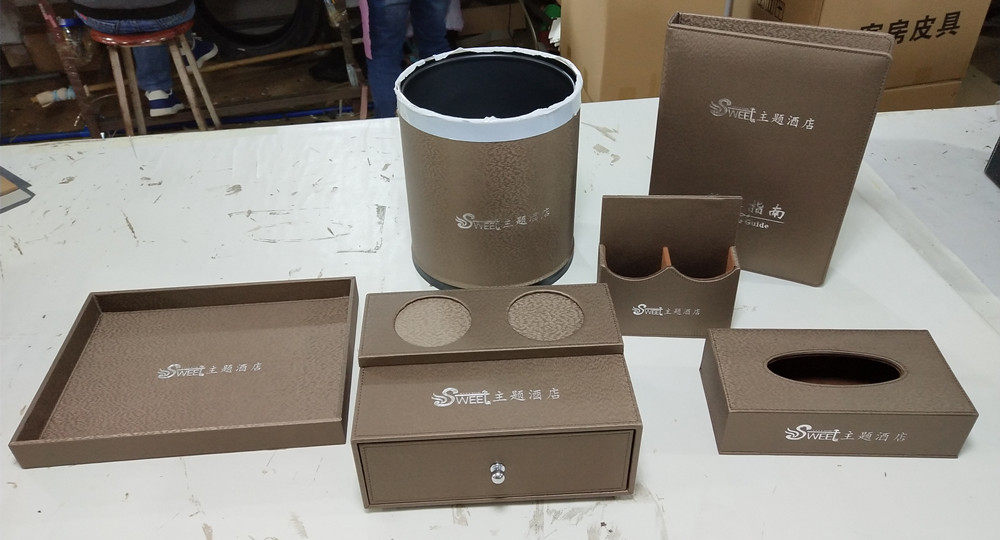 Hotel Guest House Leather Goods With Clip Service Guide Conference Folder Recipes Convenience Stickup Suit Monochrome Leather