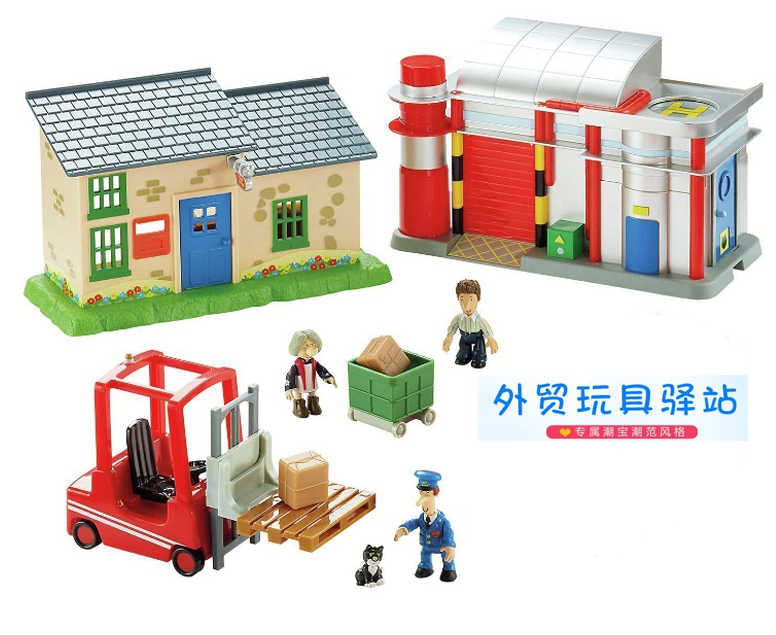 Out of the British postman Pat Uncle Postman Pat Postman car train scene play house decoration toys