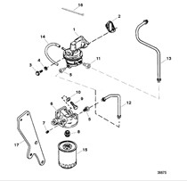 Mercury Outboard Speedboat Engine Parts Gasoline Pump Assembly 861677T USA Original Factory Figure 1