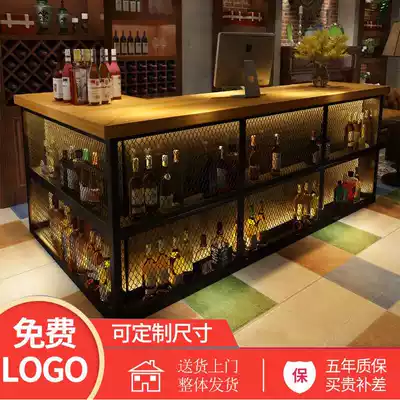 Wrought iron Batai Retro bar barber shop Reception desk Clothing shop Industrial style cash register counter Front desk small corner