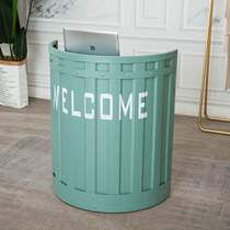 Clothing Store Collection Silver Desk Small Bar Terrace Innet Red Small Counter Modern Minimalist Iron Art Yingbin Terrace Small Reception Desk