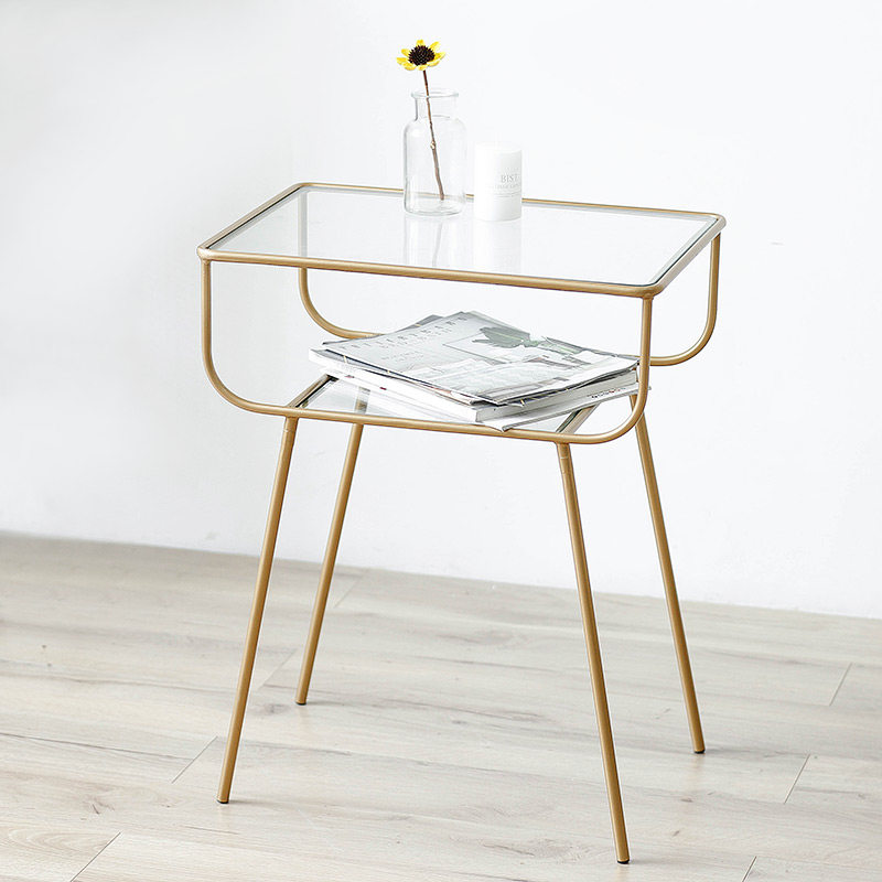 Custom Iron Glass Bed Iron Art Table Small Tea Table Side Cabinet Sofa Sofa Edge A Few Custom Mini Bedside Cabinets Set to do