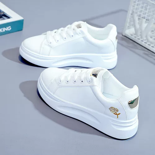 Обувь на платформе, комфортные белые танцующие спортивные туфли для отдыха, мягкая подошва