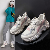 Huili womens shoes sneakers 2020 new spring Joker Korean version of ins small white shoes women 2021 daddy shoes
