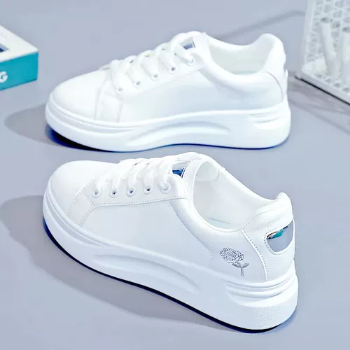 Обувь на платформе, комфортные белые танцующие спортивные туфли для отдыха, мягкая подошва