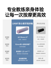 Пена роликовые 佑美实心泡沫轴肌肉放松专业按摩滚轴瘦腿滚轮狼牙棒滚腿瑜伽器材
