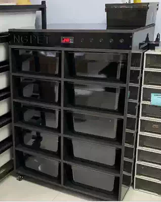 Adult snake cabinet feeding box drawer cabinet bottom heating PVC snake cabinet climbing pet guard Spider horned frog