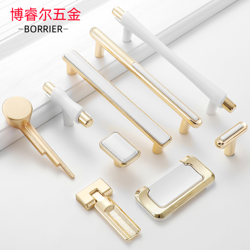 Modern minimalist wardrobe door handle bright gold platinum black invisible hidden handle overall cabinet drawer cabinet single hole light luxury